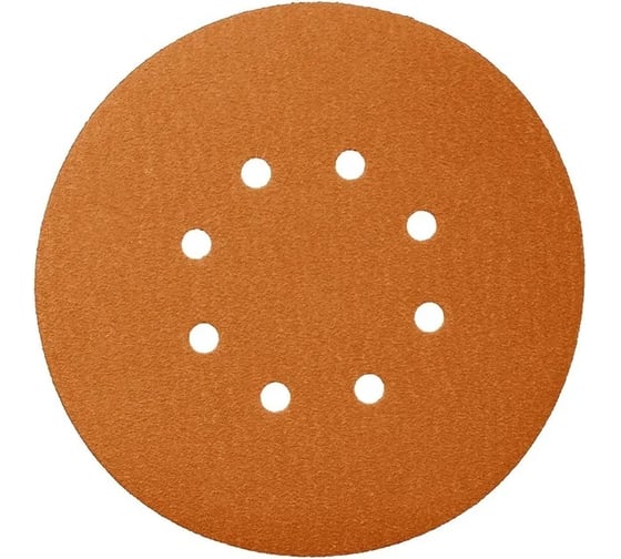 Диск шлифовальный на бумажной основе 518 Orange Ceramic Р600, 125 мм, 8 отверстий, 50 шт SANDWOX 518.125.600.08
