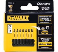 Биты FLEXTORQ SQ1, SQ2, SQ3, 57 мм, 7 шт Dewalt DT70824-QZ