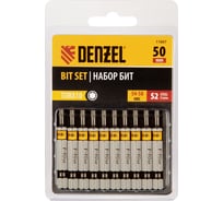 Набор бит TORX T10, 50 мм, сталь S2, шестигранный профиль, 10 шт Denzel 11667