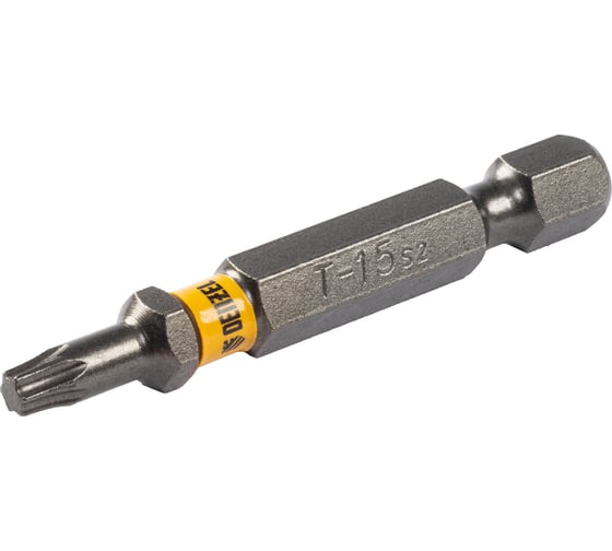 Набор бит TORX T15, 50 мм, сталь S2, шестигранный профиль, 10 шт Denzel 11668