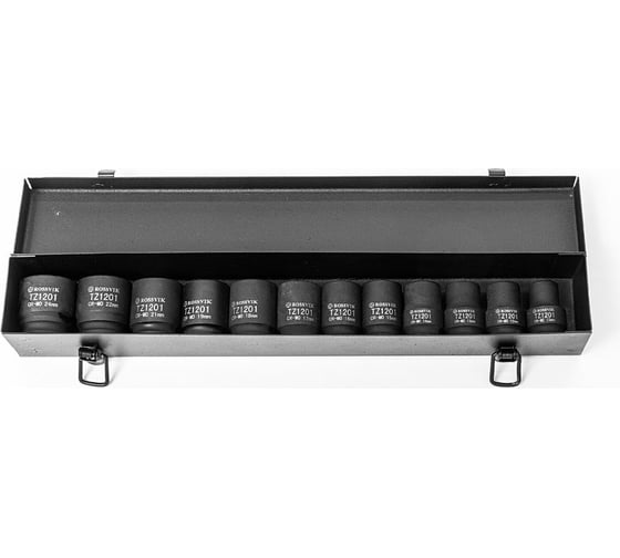Набор головок ударных 10-24 мм, L=38 мм, 1/2", 12 шт Rossvik ST236 1