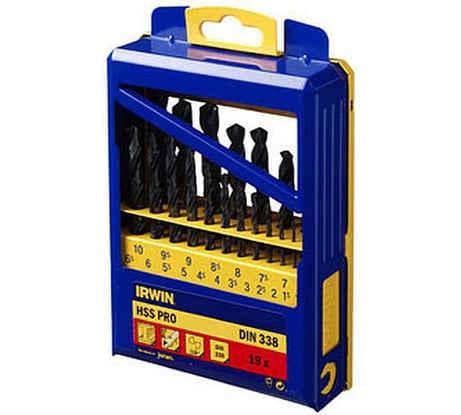 Набор сверл HSS Pro (19 шт; 1-10 мм) по металлу Irwin 10502500