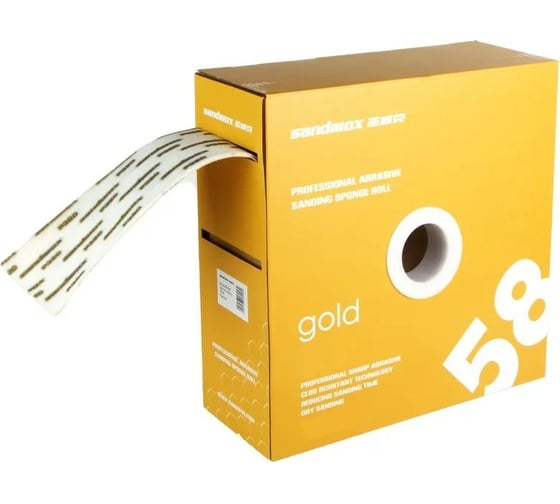 Шлифовальный материал на бумажной основе с поролоном 58 Gold ALO (115х125 мм, P150, 200 листов) SANDWOX 58.11.25.150