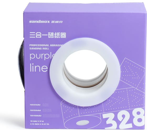 Рулон шлифовальный на пленочной основе 328 Purple Zirconia (70 мм, 12 м, Р120, 1 рулон) SANDWOX 328.070.120