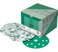 Круг абразивный на пленке 150 мм, P180, 15 отв., 100 шт EASY PRO 7118010