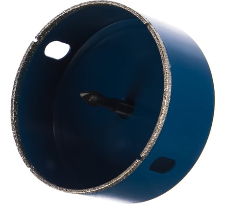 Алмазная коронка с центрирующим сверлом по керамике и стеклу ЗУБР Профессионал Р60, трехгранный хвостовик, 80 мм, для дрели 29850-80