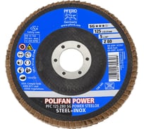 Круг шлифовальный лепестковый PFC 125 Z80 SG POWER STEELOX PFERD 67788126