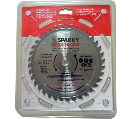 Диск пильный (185х20 мм; T36) по дереву Sparky 20009520600
