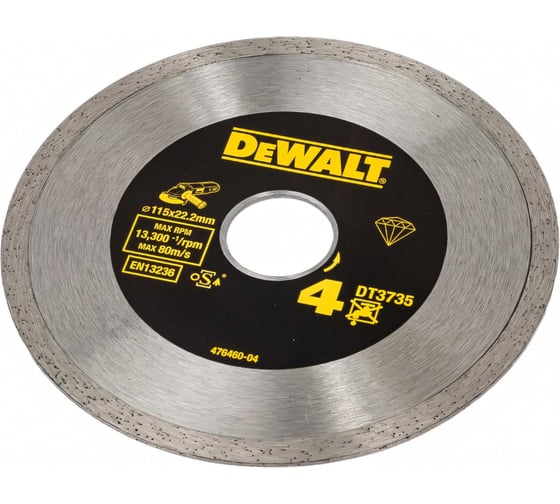 Диск алмазный отрезной (115х22.2 мм) для УШМ DEWALT DT 3735