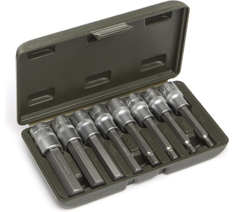 Набор головок Дело Техники 1/2" со вставкой шестигранной, длина 100 мм, 8шт. 625198