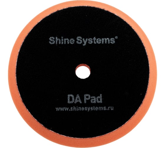 Полировальный круг мягкий DA Foam Pad Orange 130 мм, оранжевый Shine systems SS558