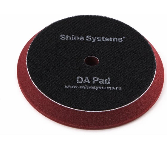 Полировальный круг полутвердый DA Foam Pad Maroon 130 мм, бордовый Shine systems SS559 1