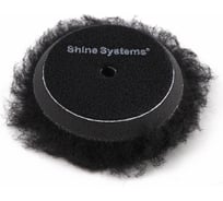 Полировальный круг из черного меха Black Wool Pad 75 мм Shine systems SS540 25180341