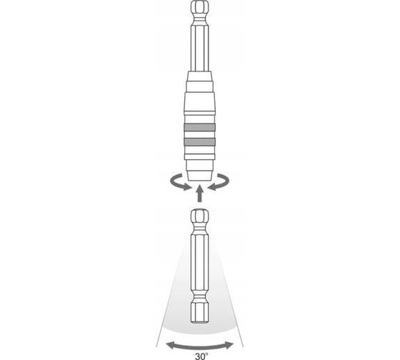 Держатель бит угловой 1/4" YATO YT-04635