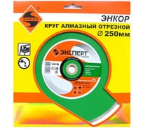 Диск алмазный отрезной по керамограниту Эксперт (250х25.4/16 мм) для плиткорезов Энкор 25804