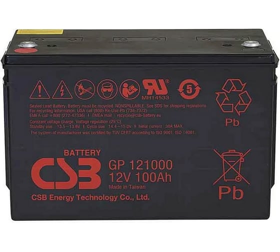 Аккумулятор для ИБП CSB GP121000 12В, 100 Ач УТ-00000095 1