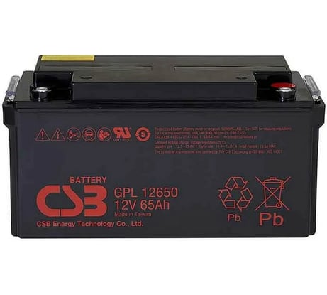 Аккумулятор для ИБП CSB GPL12650 I 12В, 65 Ач УТ-00001369