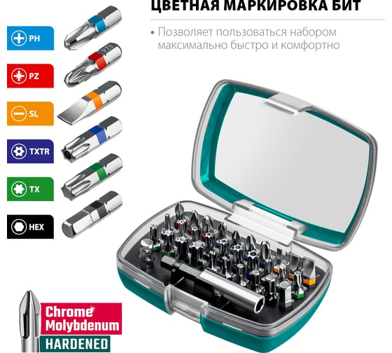 Набор многофункциональных бит KRAFTOOL C-Drive 32 32 предмета, в боксе 26067-H32