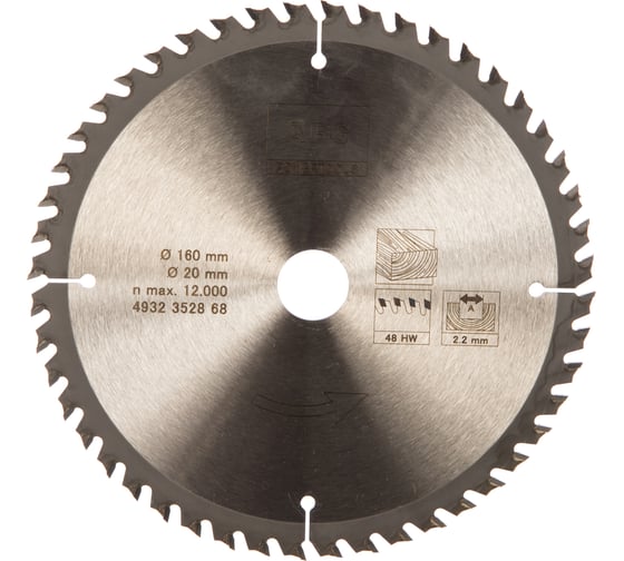 Диск пильный (160х20х2,2 мм; Z48) AEG 4932352868 1