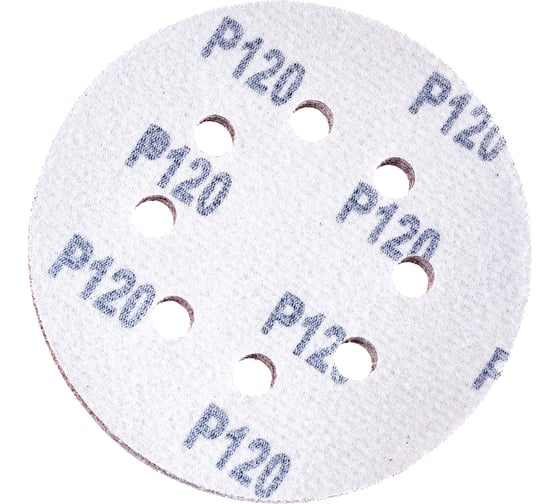 Круги шлифовальные 5 шт. (125 мм; Р120; 8 отверстий) FIT IT 39666