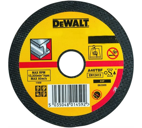 Диск отрезной плоский по металлу для УШМ (230х22,2х3 мм) DEWALT DT 3430 1