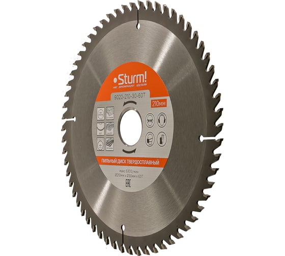 Диск пильный 210х30 мм, 60T Sturm 9020-210-30-60T