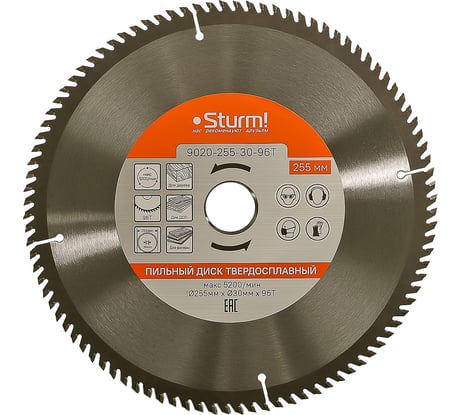 Диск пильный 255х30 мм, 96T Sturm 9020-255-30-96T