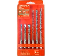 Набор буров Стандарт SDS+ 6, 8, 10x110 мм, 6, 8, 10x160 мм, 6 шт Bohrer 35300600