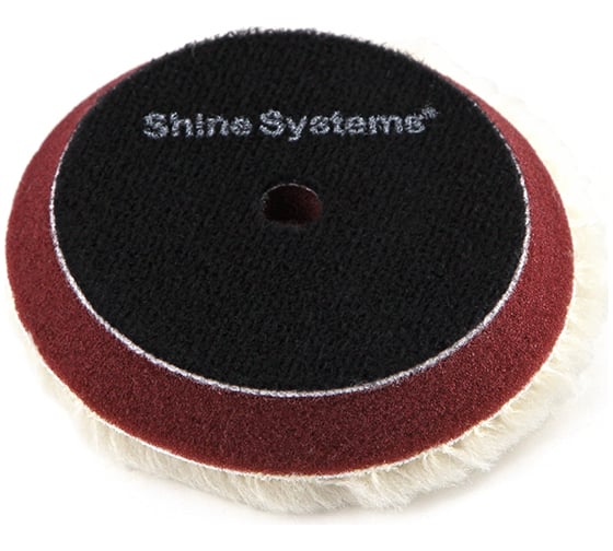 Круг полировальный из стриженого меха Stripy Wool Pad 75 мм Shine systems SS543
