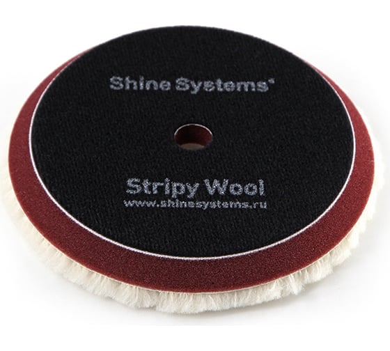 Круг полировальный из стриженого меха Stripy Wool Pad 130 мм Shine systems SS542