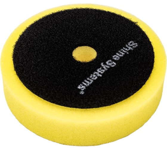 Круг полировальный полутвердый желтый RO Foam Pad Yellow 75 мм Shine systems SS551