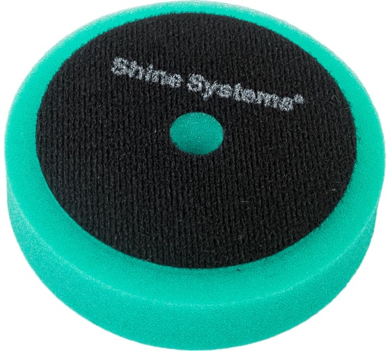 Круг полировальный твердый зеленый RO Foam Pad Green 75 мм Shine systems SS552