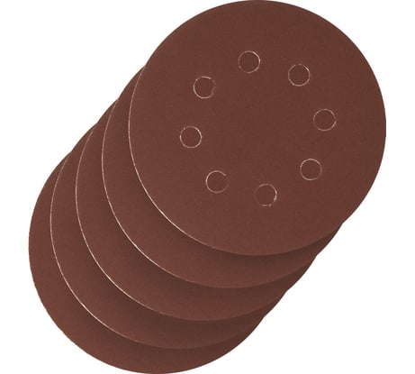 Круг абразивный перфорированный на ворсовой подложке под липучку 5 шт, 125 мм, P150 СИБРТЕХ 738077