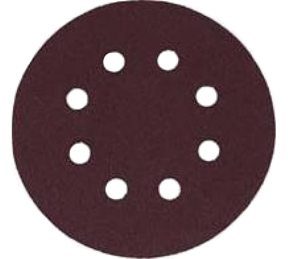 Круг наждачный с липучкой, с отверстиями, D=125 мм, набор 5 шт, Р100 Контрфорс 108955 1