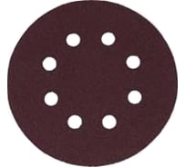 Круг наждачный с липучкой, с отверстиями, D=125 мм, набор 5 шт, Р150 Контрфорс 108957