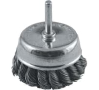 Корщетка чашечная для дрели со шпилькой, стальная, 75мм Контрфорс 106248