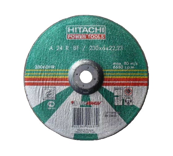 Диск шлифовальный по металлу (230х6х22,2 мм) Hitachi-Луга HTC-23060HR