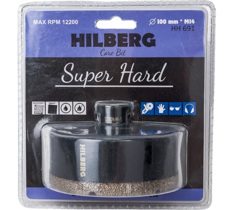 Коронка алмазная Super Hard 100 мм, M14 Hilberg HH691