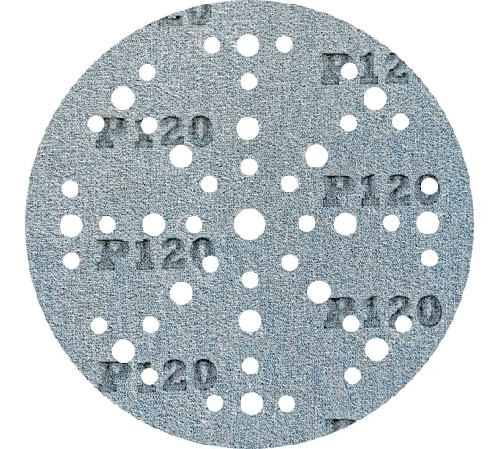 Шлифовальный круг на липучке GRANAT 48+1 отв., 150 мм, P120, 5 шт ABRAFORM AG5-150-49-P120