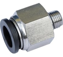 Фитинг прямой трубки ПВХ наружная резьба PC M12х1.25 мм - 6 мм, 10 шт, 200 шт в коробке Дали-Авто DA-00561