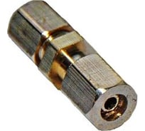 Фитинг металлический зажимной прямой трубки ПВХ 4/2 мм, 10 шт Дали-Авто DA-02420