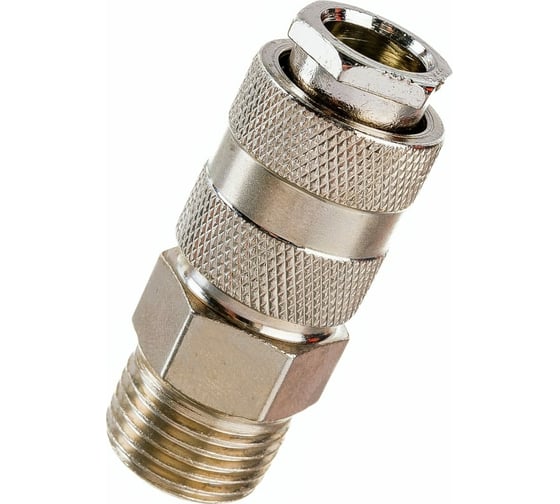 Быстросъемное соединение автомат наружная резьба 1/2" - рапид для компрессора Pegas pneumatic 3204