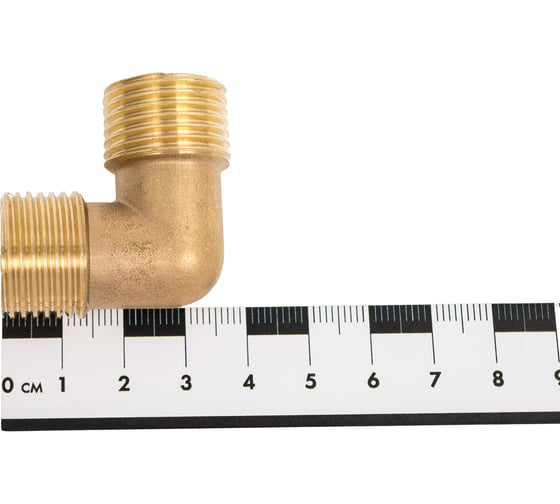 Уголок для компрессора резьба наружная 1/2" латунь Pegas pneumatic 4327