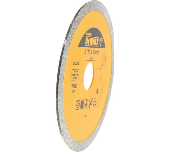 Диск алмазный сплошной (110х20 мм) для плиткореза DWC 410 DEWALT DT 3715