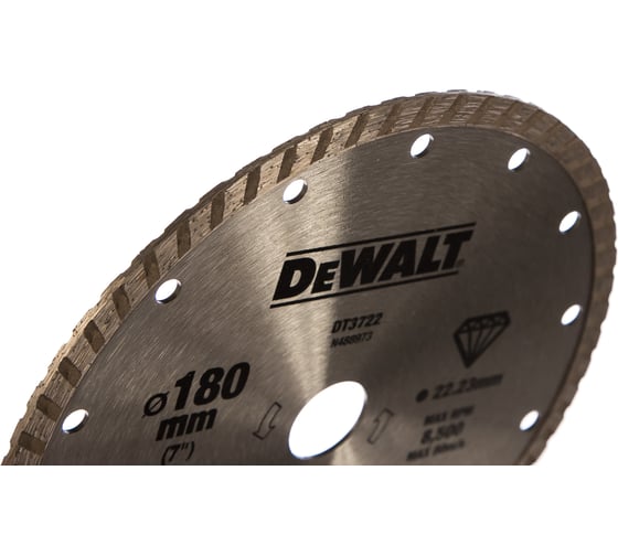 Диск алмазный отрезной Turbo (180х22.2 мм) для УШМ DEWALT DT 3722