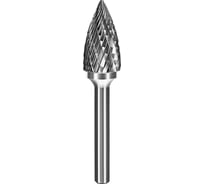 Бор-фреза твердосплавная (шарошка) парабола с острым торцом ДС 12x25x70 мм, S=6 мм PROCUT GX1225M06