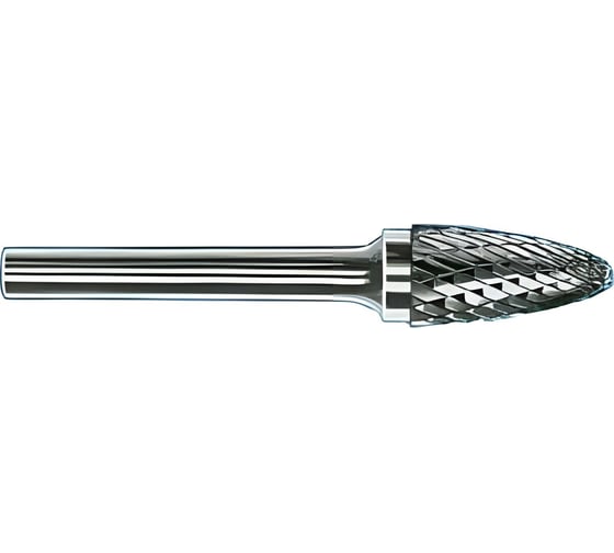 Бор-фреза твердосплавная гиперболическая со сферическим торцом F10 20x06 10x20x6х65 мм, R2.5, Х-образная насечка CNIC 31131 1