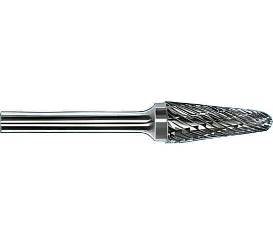 Бор-фреза твердосплавная сфероконическая L10 25x06 10x25x6х65 мм, 14 градусов, 2.2 Х-образная насечка CNIC 31205 1