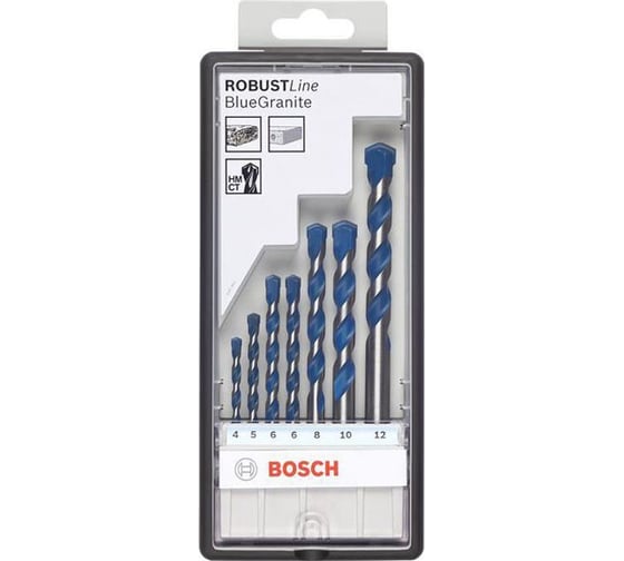 Набор сверл Robust Line BLUE GRANITE 7 шт. (4-12 мм) Bosch 2607010544 1