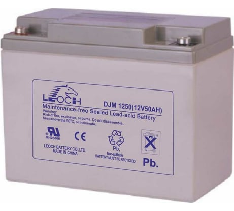 Аккумулятор для ИБП Leoch DJM1250 12В, 50 Ач УТ-00000569